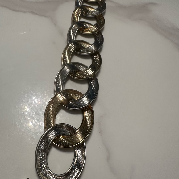 Silver & gold chain link belt - Picture 2 of 3